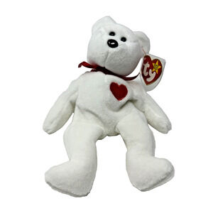 1993 Ty Beanie Baby Valentino Bear Valentines Day Gift Mint w/ Tag